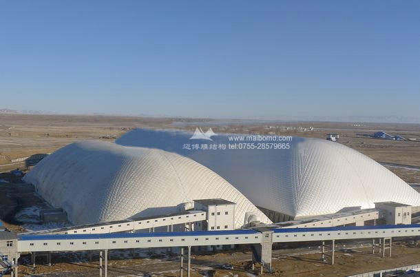 儲煤場充氣膜加蓋除塵